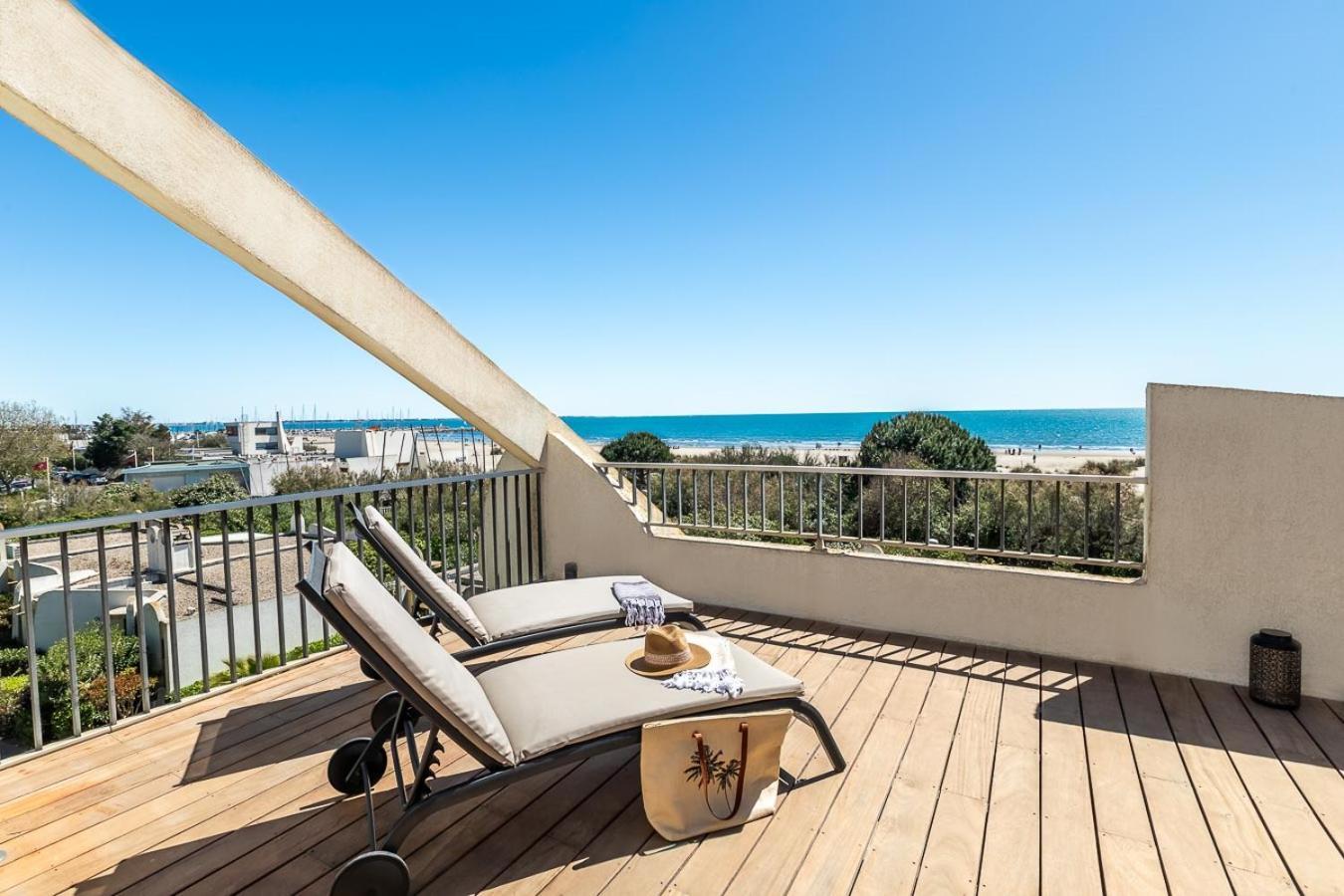 Suite Terrasse Xxl - Front De Mer - Parking - Ambiance Plage 라그랑모트 외부 사진